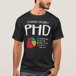 Motivation PHD Funny PH.D Diagramgrad Kandidatstat T Shirt
