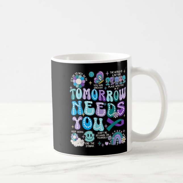 Motivation Ribbon Suicide Prevention Awarenes Wome Kaffemugg (Höger)