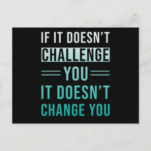Motivation Say Challenge Vykort