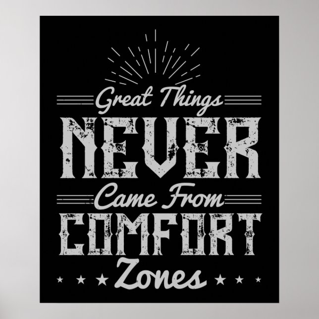 Motivation Stora saker i trygghetszonen Poster (Framsidan)