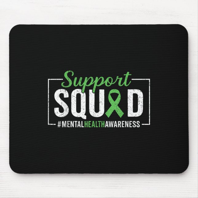 Motivation Support Squad Psykisk Hälsa Medvetenhet Musmatta (Framsidan)