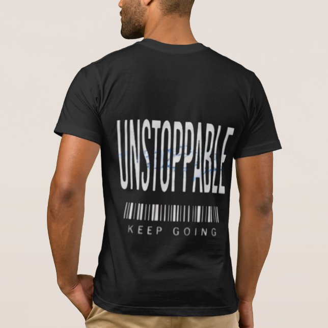 Motivation T-Shirt | Ansträng dig Fokus Dröm stort (Baksida)