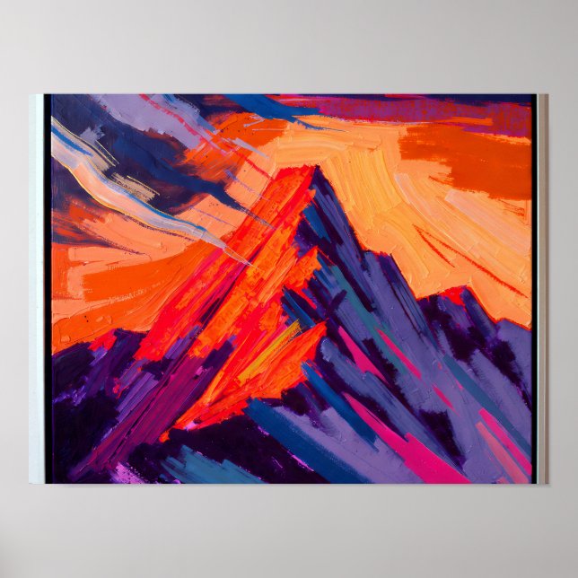 Motivational Abstract Landscape: Summit Ascend Poster (Framsidan)