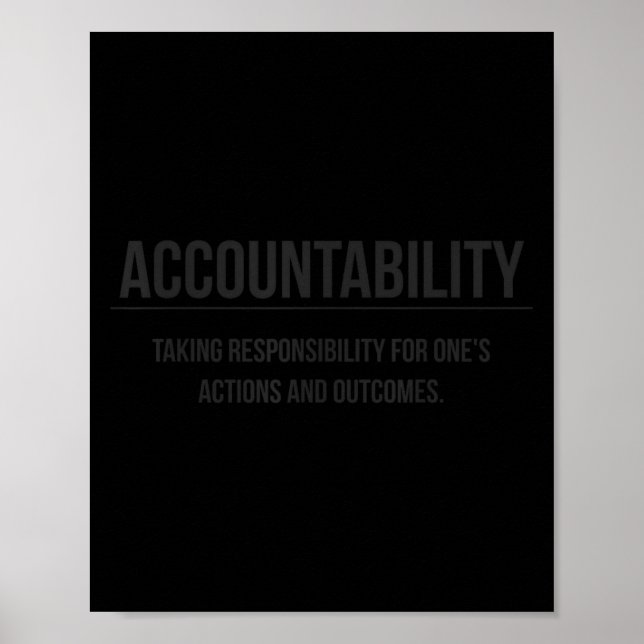 Motivational Accountability Entrepreneur Slogan Qu Poster (Framsidan)