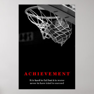 Motivational Achievement Basketball Poster