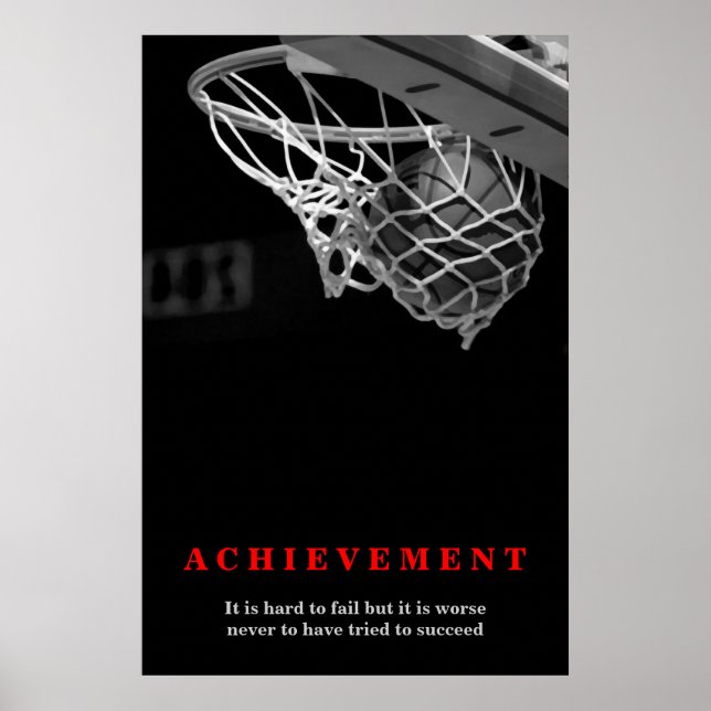 Motivational Achievement Basketball Poster (Framsidan)