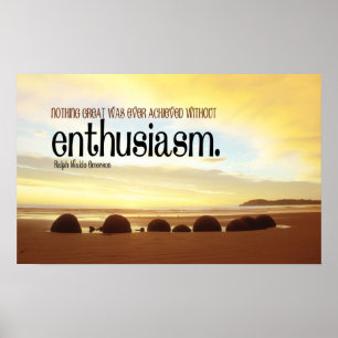 Motivational affisch för entusiasm