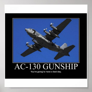 Motivational affisch för Gunship AC-130