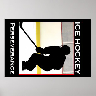 Motivational affisch för ishockey - Perserverance