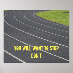 Motivational affisch för sportar! Perfekt för