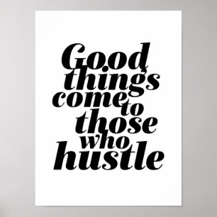 Motivational arbete för Hustle för Poster