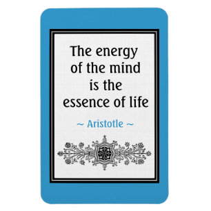 Motivational Aristotle citationsteckenmagnet: Liv Magnet