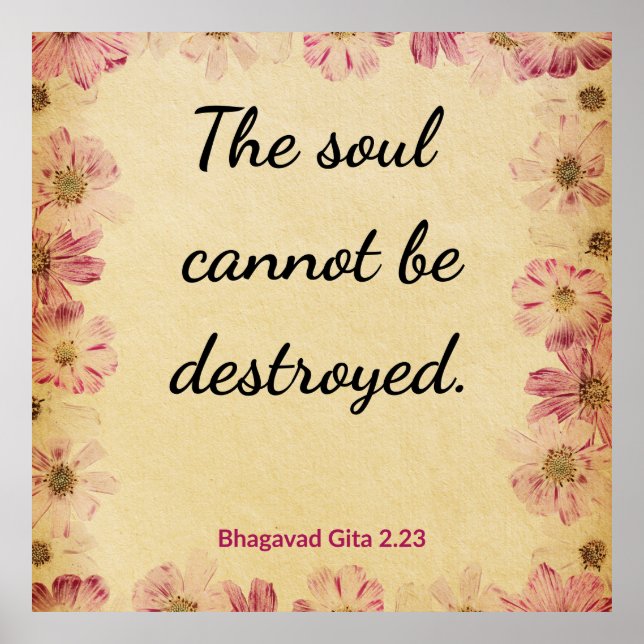 Motivational Beige Gita Desire Dissatisfaction Poster (Framsidan)