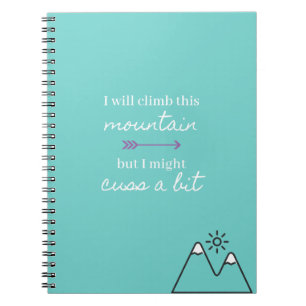 Motivational bergjournal anteckningsbok