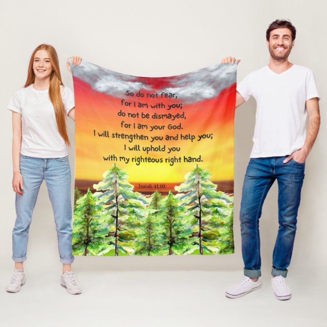 Motivational Bible Verse Fleece Blanket (På plats)