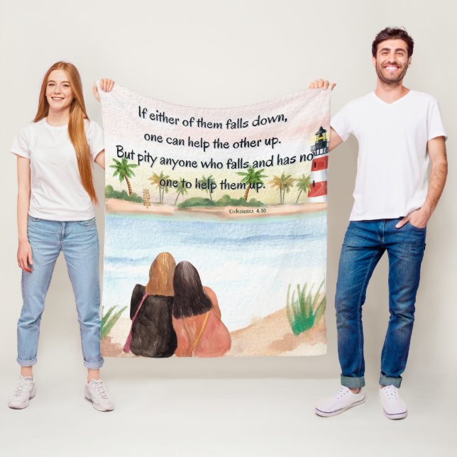 Motivational Bible Verse Fleece Blanket (På plats)