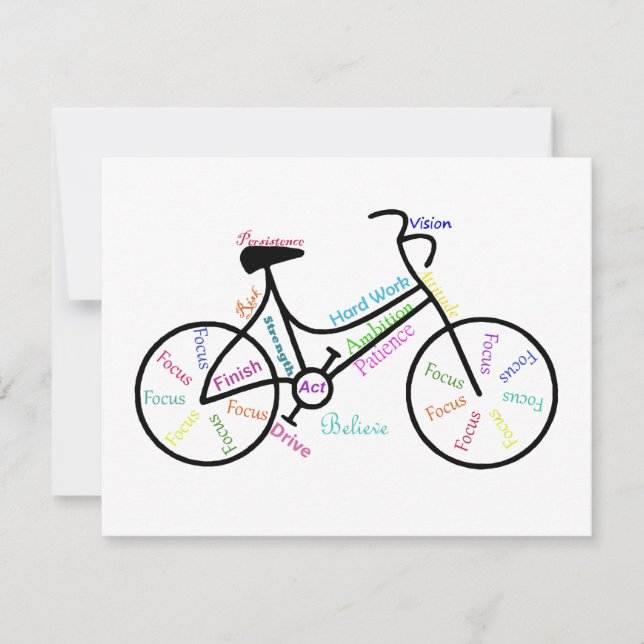 Motivational Bike, Bicycle, Cycling, Sport, Hobby Kort (Framsida)