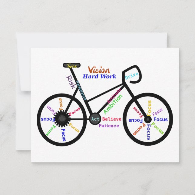 Motivational Bike, Bicycle, Cycling, Sport, Hobby Kort (Framsida)