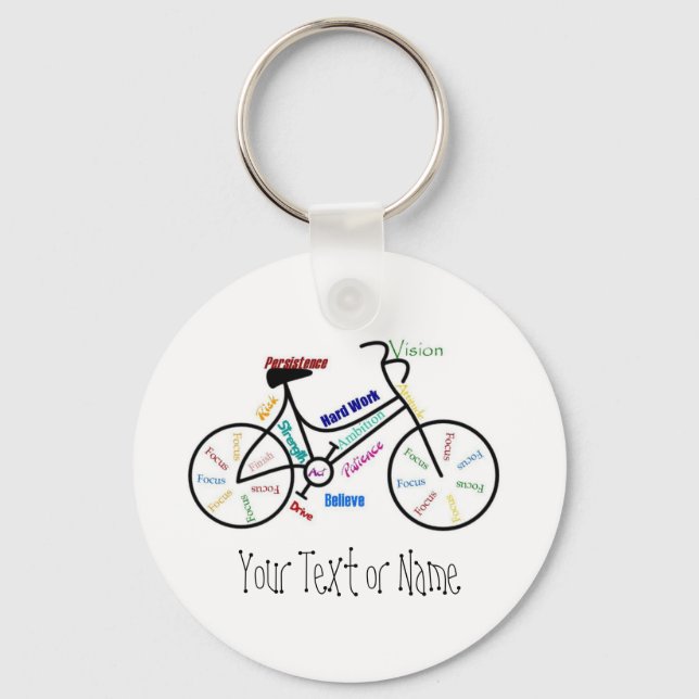 Motivational Bike, Bicycle, Cycling, Sport, Hobby Nyckelring (Framsida)