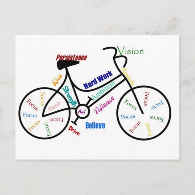 Motivational Bike, Bicycle, Cycling, Sport, Hobby Vykort (Framsida)