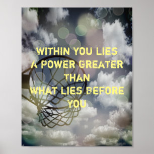 Motivational bildcitationsteckenNetball Poster