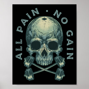 Motivational Bodybuilding Gym Älskare Weightlyfter Poster