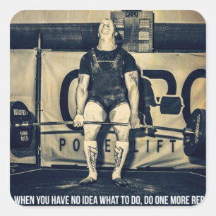 Motivational Bodybuilding Gym Sticker Fyrkantigt Klistermärke