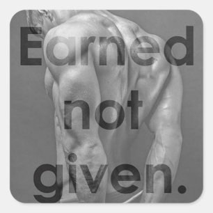 Motivational Bodybuilding Gym Sticker Fyrkantigt Klistermärke
