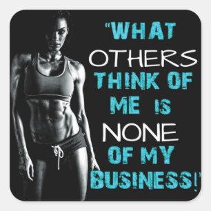 Motivational Bodybuilding Gym Sticker Fyrkantigt Klistermärke