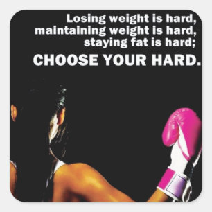 Motivational Bodybuilding Gym Sticker Fyrkantigt Klistermärke