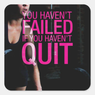 Motivational Bodybuilding Gym Sticker Fyrkantigt Klistermärke