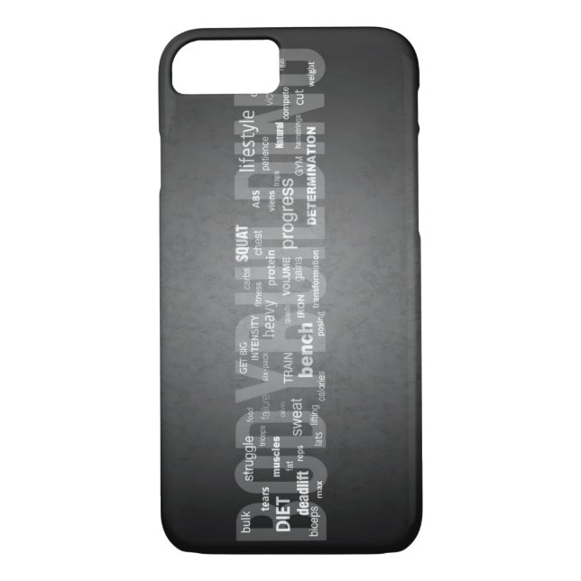 Motivational Bodybuildingidrottshall Case-Mate iPhone Skal (Baksida)
