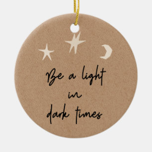Motivational Boho Stars Måne Stocking Stuffer Julgransprydnad Keramik