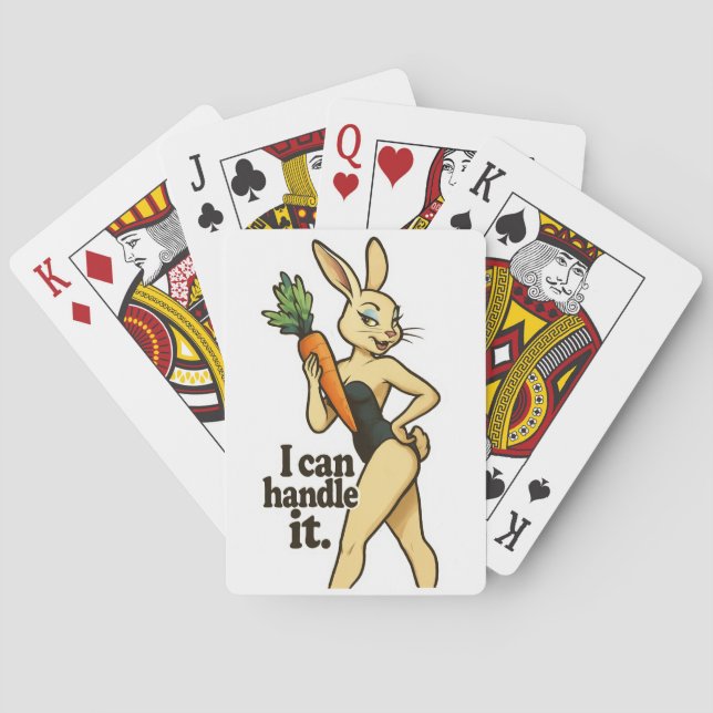 Motivational Bunny Playing Cards – “I Can Handle Casinokort (Baksidan)