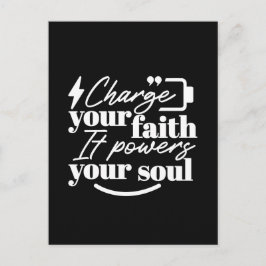 Motivational Christian Quote – Charge Your Faith Vykort