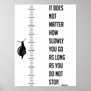 Motivational citationstecken av Confucius Poster