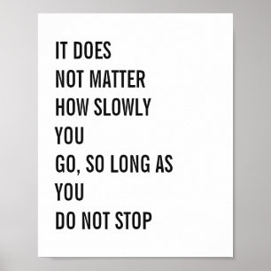 Motivational citationstecken berömda Confucius Poster