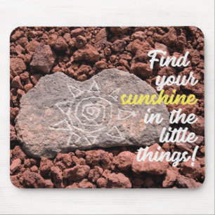 Motivational citationstecken etsad sol på Lavasten Musmatta