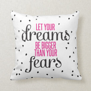 Motivational citationstecken för drömmar kudde