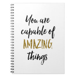 Motivational citationstecken för fantastiska saker anteckningsbok