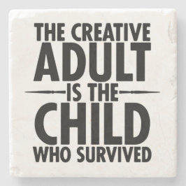 Motivational citationstecken för idérik typografi underlägg sten