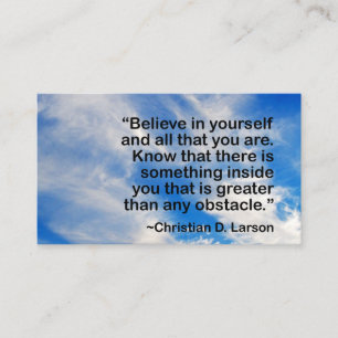 Motivational citationstecken för livlagledareblå visitkort