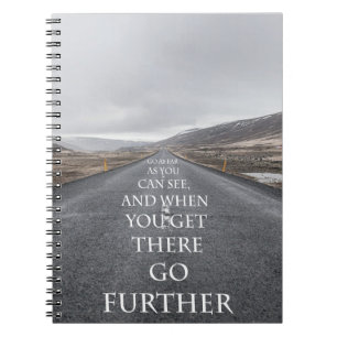 Motivational citationstecken för mål och för anteckningsbok med spiral