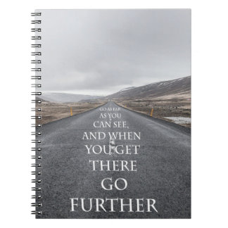 Motivational citationstecken för mål och för anteckningsbok med spiral