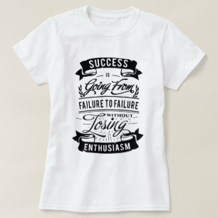Motivational citationstecken om framgångsvarttryc t shirt