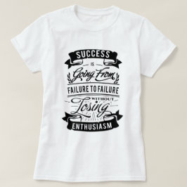 Motivational citationstecken om framgångsvarttryck t shirt
