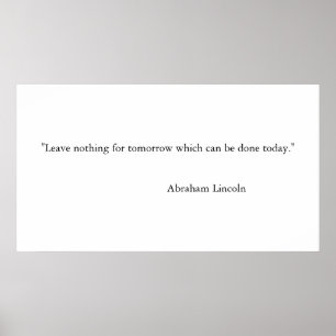 Motivational citationstecken poster