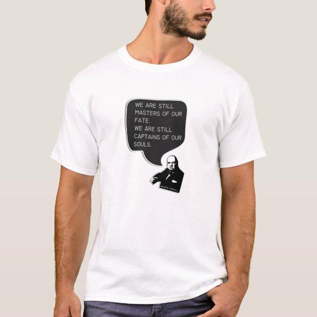 [motivational citationstecken] Winston Churchill T Shirt (Framsida)