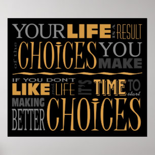 Motivational citationsteckenaffisch för val poster