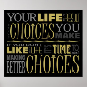 Motivational citationsteckenaffisch för val poster